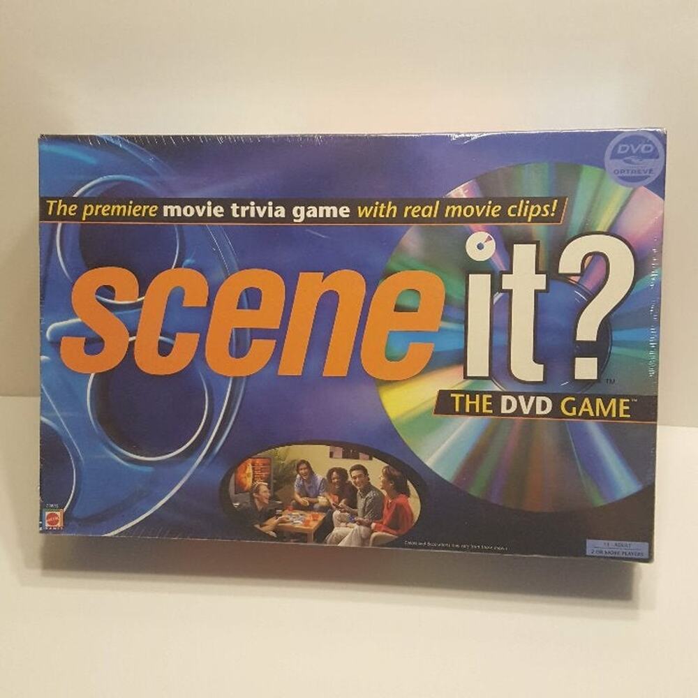 Scene it? Original 2003 Movie Trivia Family Board Game Mattel with DVD.